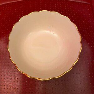 Vintage Lenox Round Rose Floral Candy Dish, Lenox Embossed Rose Bowl, 24k Gold